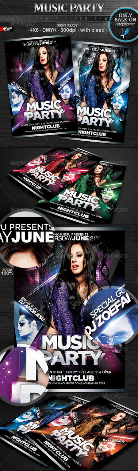 GraphicRiver - Music Party Flyer Template 2495759