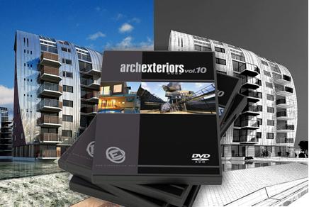 3D Models Architecture, modern buildings against the landscape