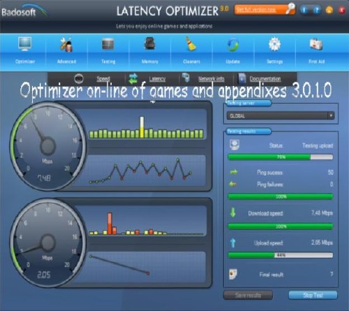 Optimizer on-line of games and appendixes 3.0.1.0