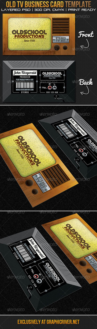 GraphicRiver Oldschool Productions Business Card Template