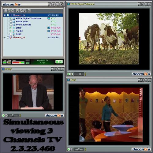 Simultaneous viewing 3 Channels TV 2.3.23.460