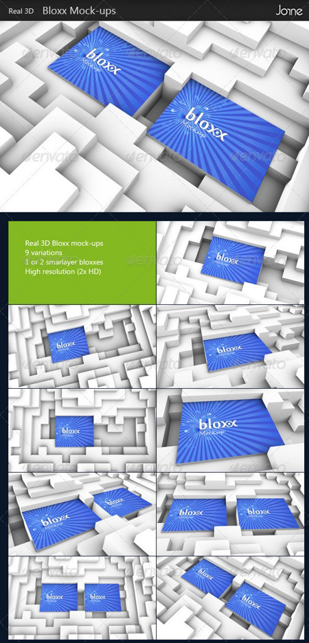 GraphicRiver - Mock-up 3D Bloxx