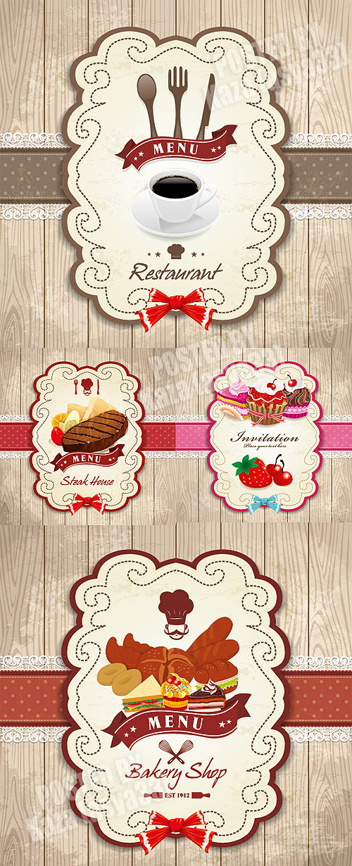 Food elegant cards