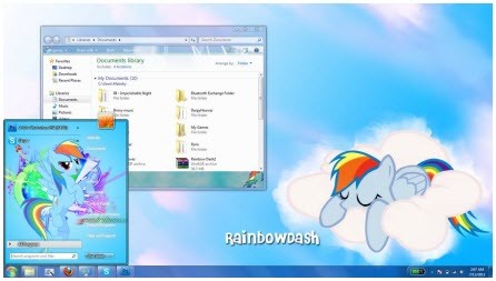 Rainbow Dash Theme For Windows 7