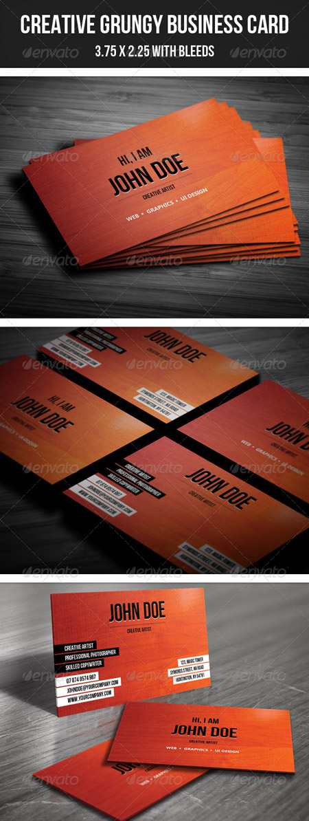 GraphicRiver Creative Grungy Business Card 26