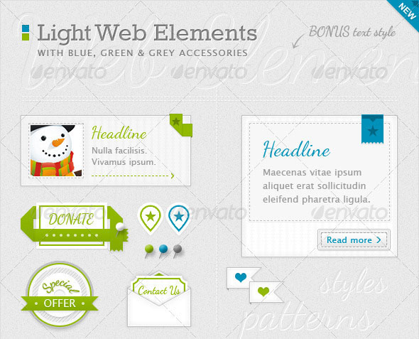 GraphicRiver Light Web Elements
