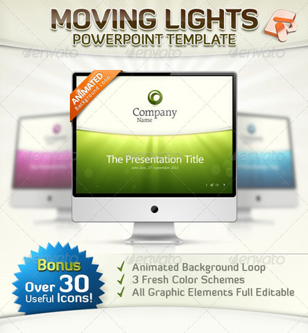 GraphicRiver Moving Lights - PowerPoint Template