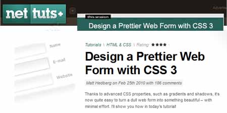 Design a Prettier Web Form with CSS 3 - NetTuts+