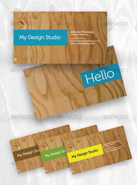 Graphicriver Designer business card plywood style