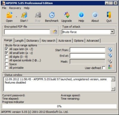 Advanced PDF Password Recovery Professional 5.05.97