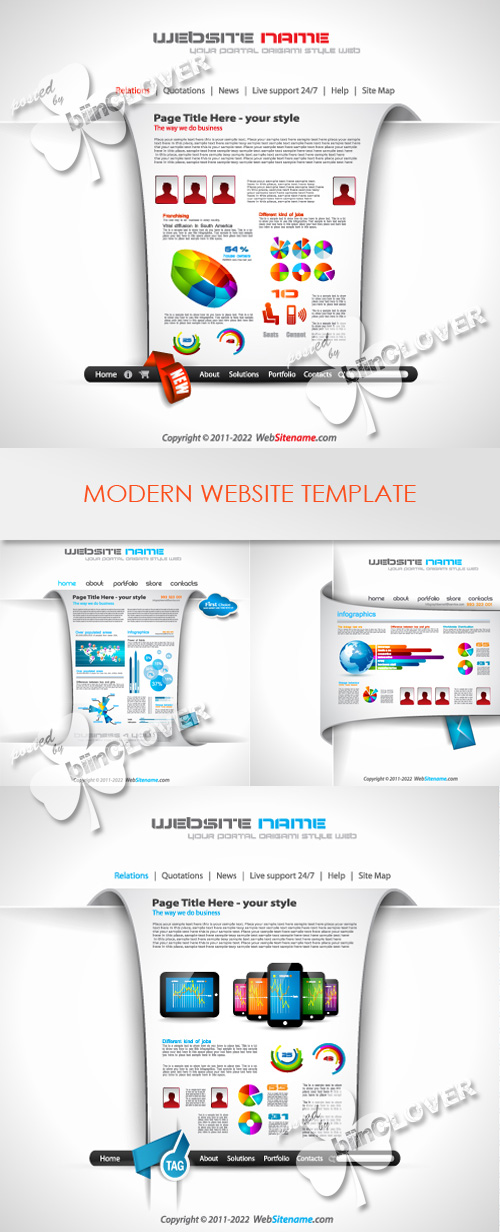 Modern website template 0257